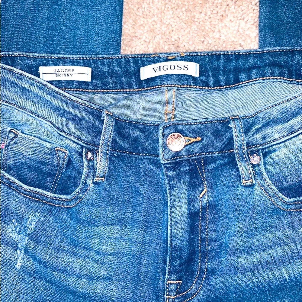 VIGOSS Dark Wash Jagger Sunny Rip Jeans Sz  28